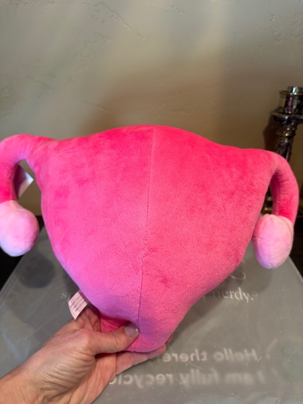 Pink Uterus Plush Accent Pillow - Cuterus - Picture 6 of 7